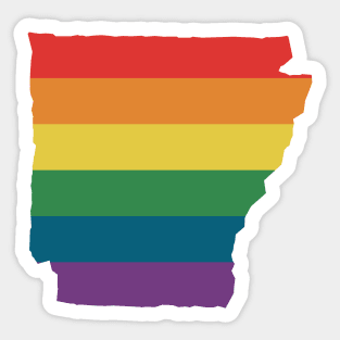 Arkansas State Rainbow Sticker